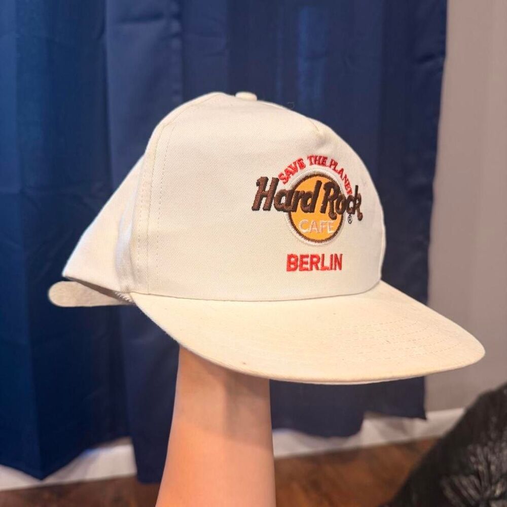 Hard-rock-cafe Men's White and Cream Hat